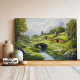 Shire Hobbiton Fantasy Oil Painting - image 3