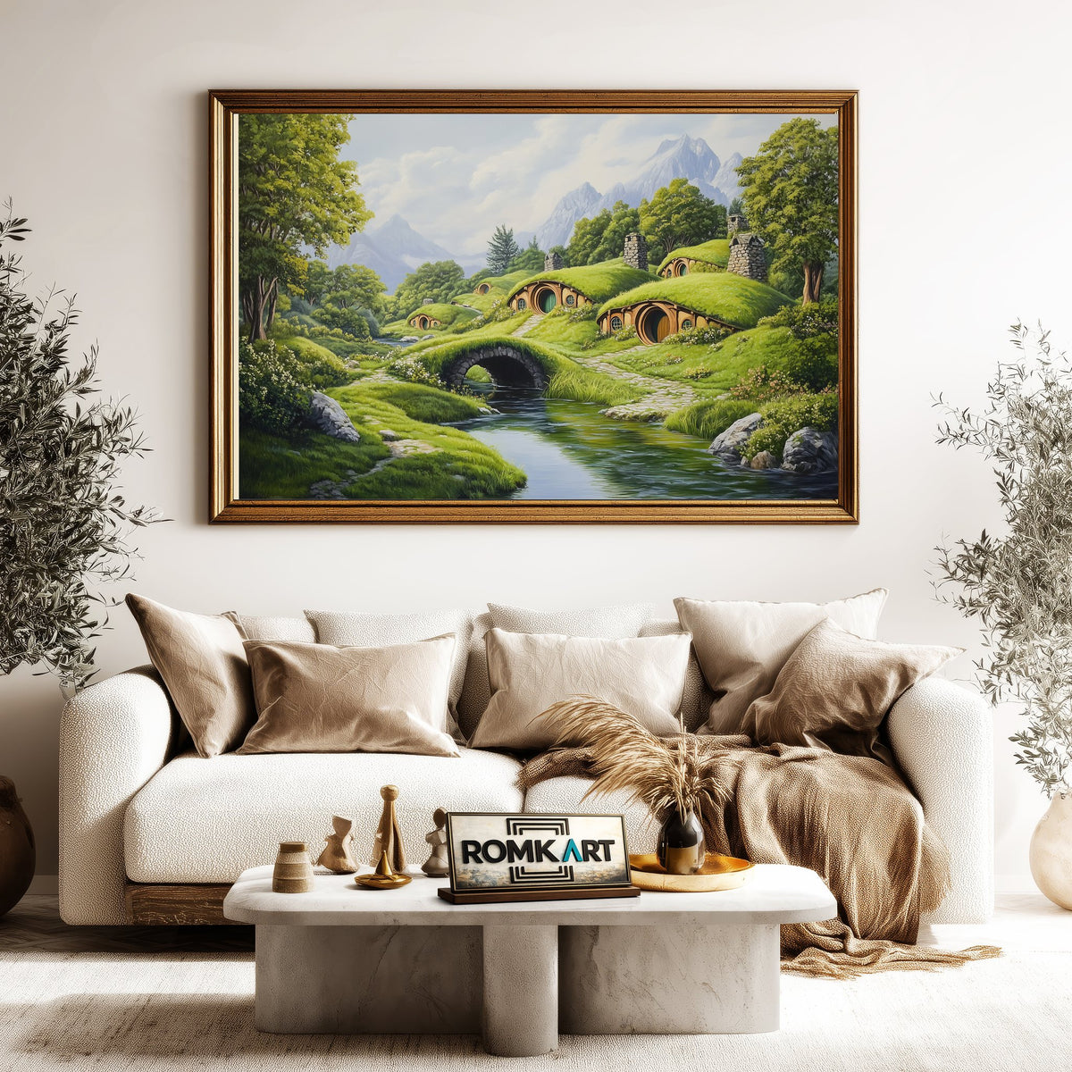 Shire Hobbiton Fantasy Oil Painting - image 5