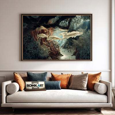 Silvery Snook Fish Marine Life Oil Painting - image 4