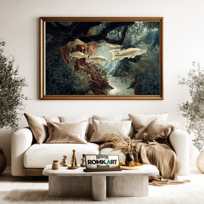 Silvery Snook Fish Marine Life Oil Painting - image 5