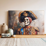 Skeletal Bullfighter in Traditional Attire Abstract Oil Painting - image 3