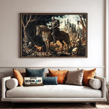 Skull Medieval Knight Historical Oil Painting - image 4