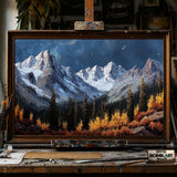 Sneffels Wilderness at Night hand-painted oil painting on canvas
