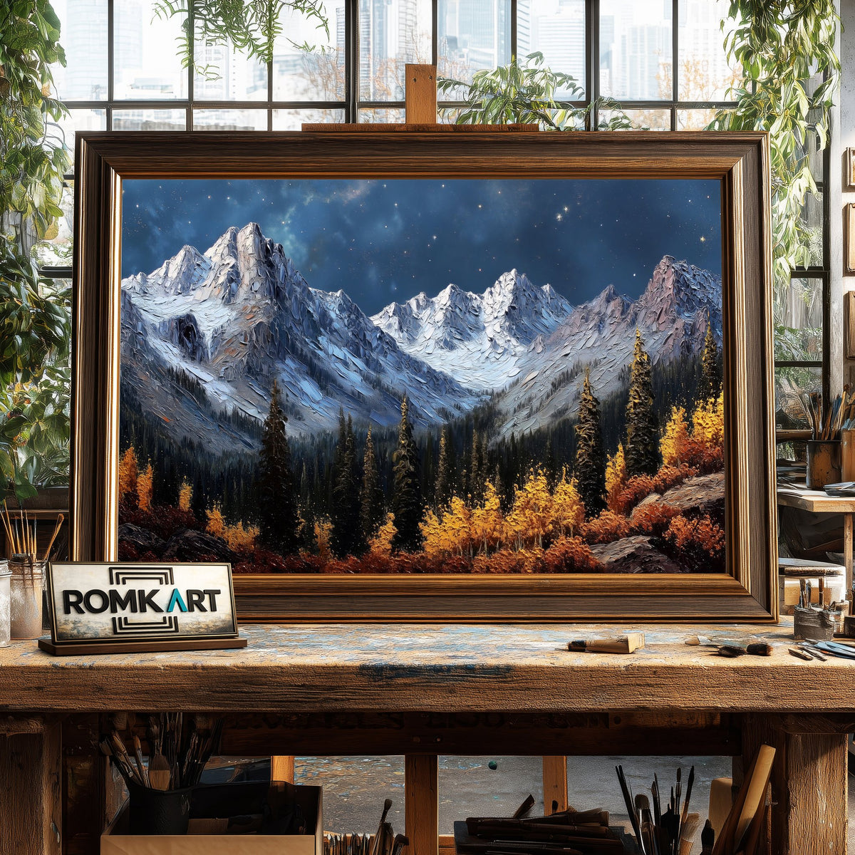Sneffels Wilderness at Night Forest Landscape Oil Painting - image 2