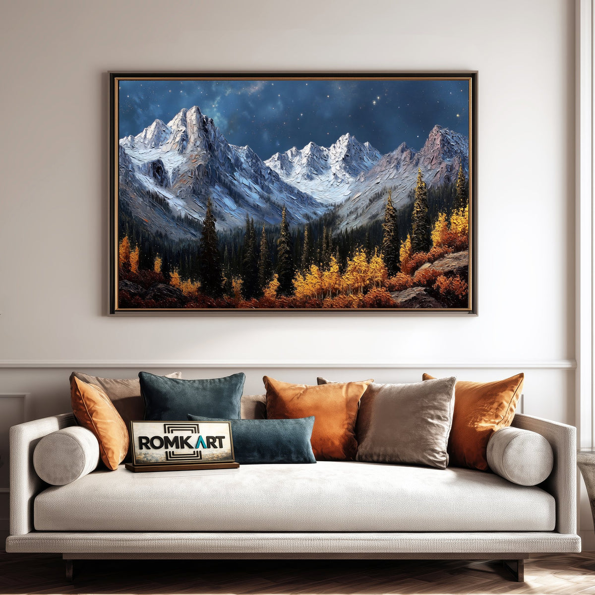 Sneffels Wilderness at Night Forest Landscape Oil Painting - image 4