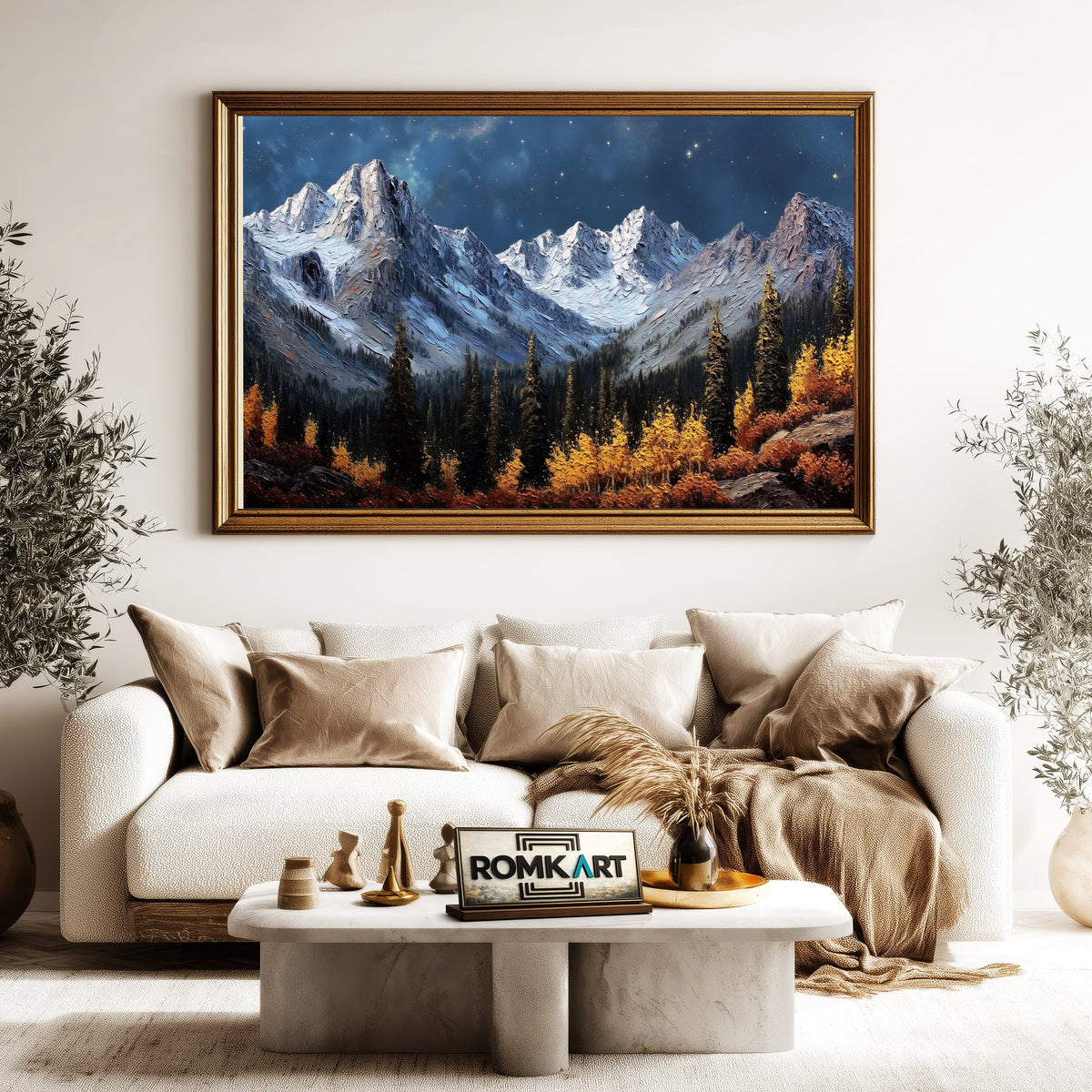 Sneffels Wilderness at Night Forest Landscape Oil Painting - image 5