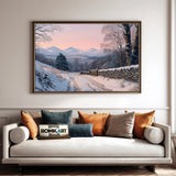 Snow Hills of Scottish Highlands Landscape Oil Painting - image 4