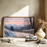 Snow Hills of Scottish Highlands Landscape Oil Painting - image 6