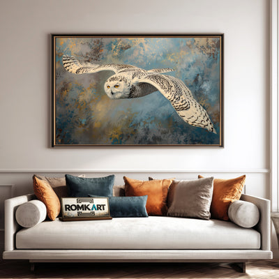 Snowy Owl Bird Oil Painting - image 4