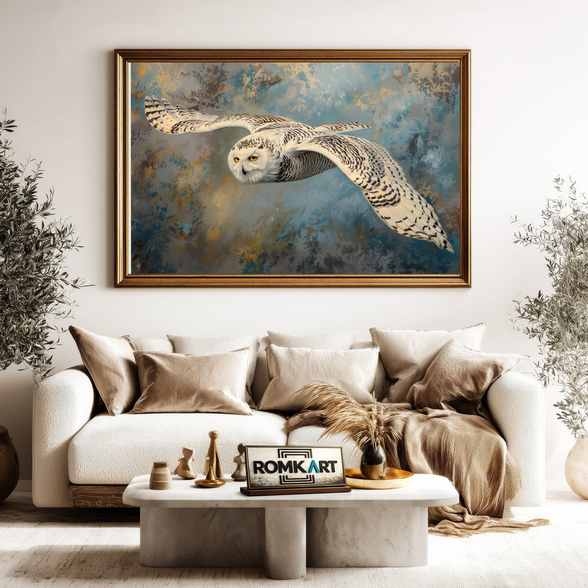 Snowy Owl Bird Oil Painting - image 5