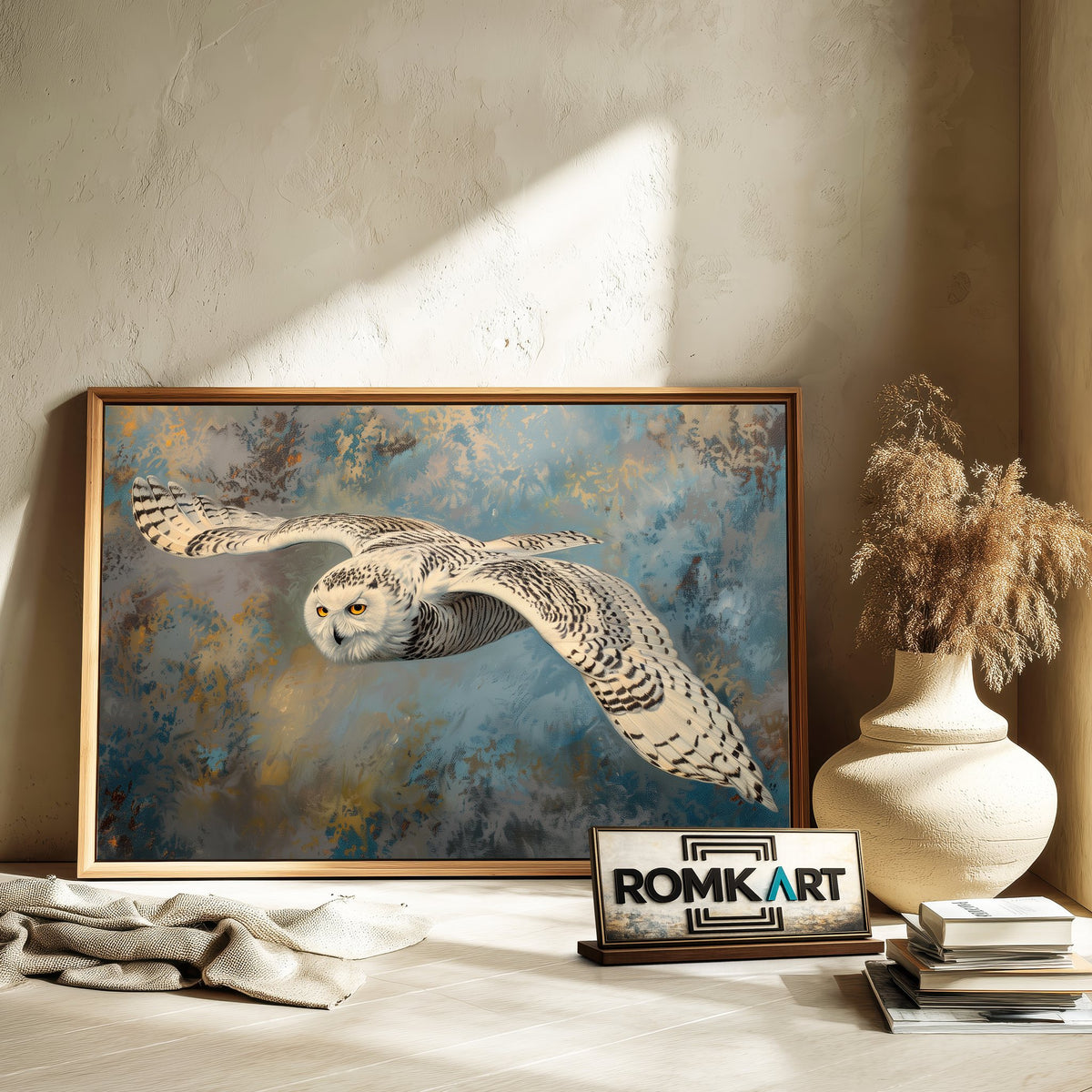 Snowy Owl Bird Oil Painting - image 6