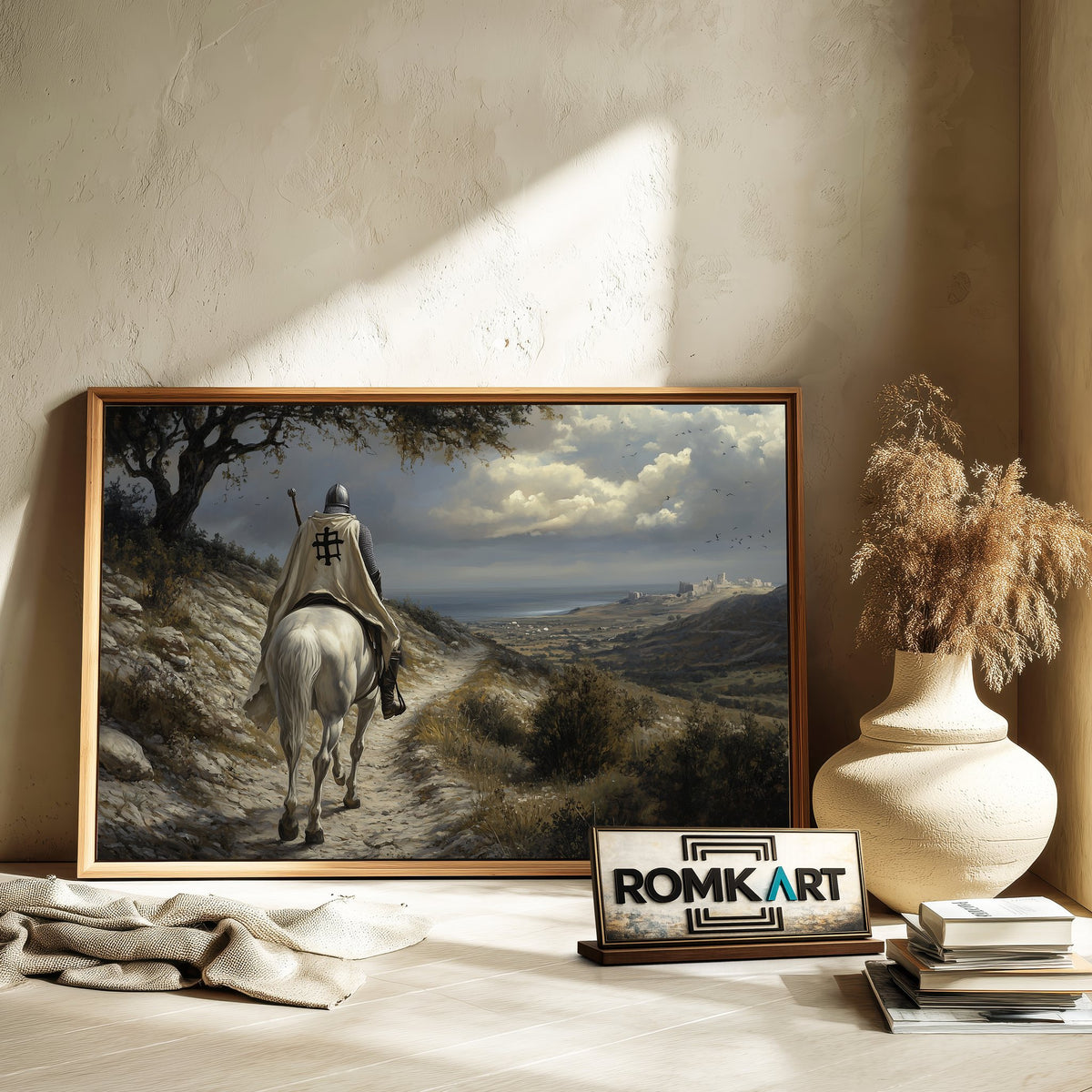 Solitary Knight Historical Oil Painting - image 6