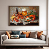 Southern Seafood Food Still Life Oil Painting - image 4