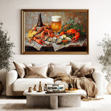 Southern Seafood Food Still Life Oil Painting - image 5