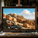 Southwestern desert - Hand-Painted Oil Painting - View 1