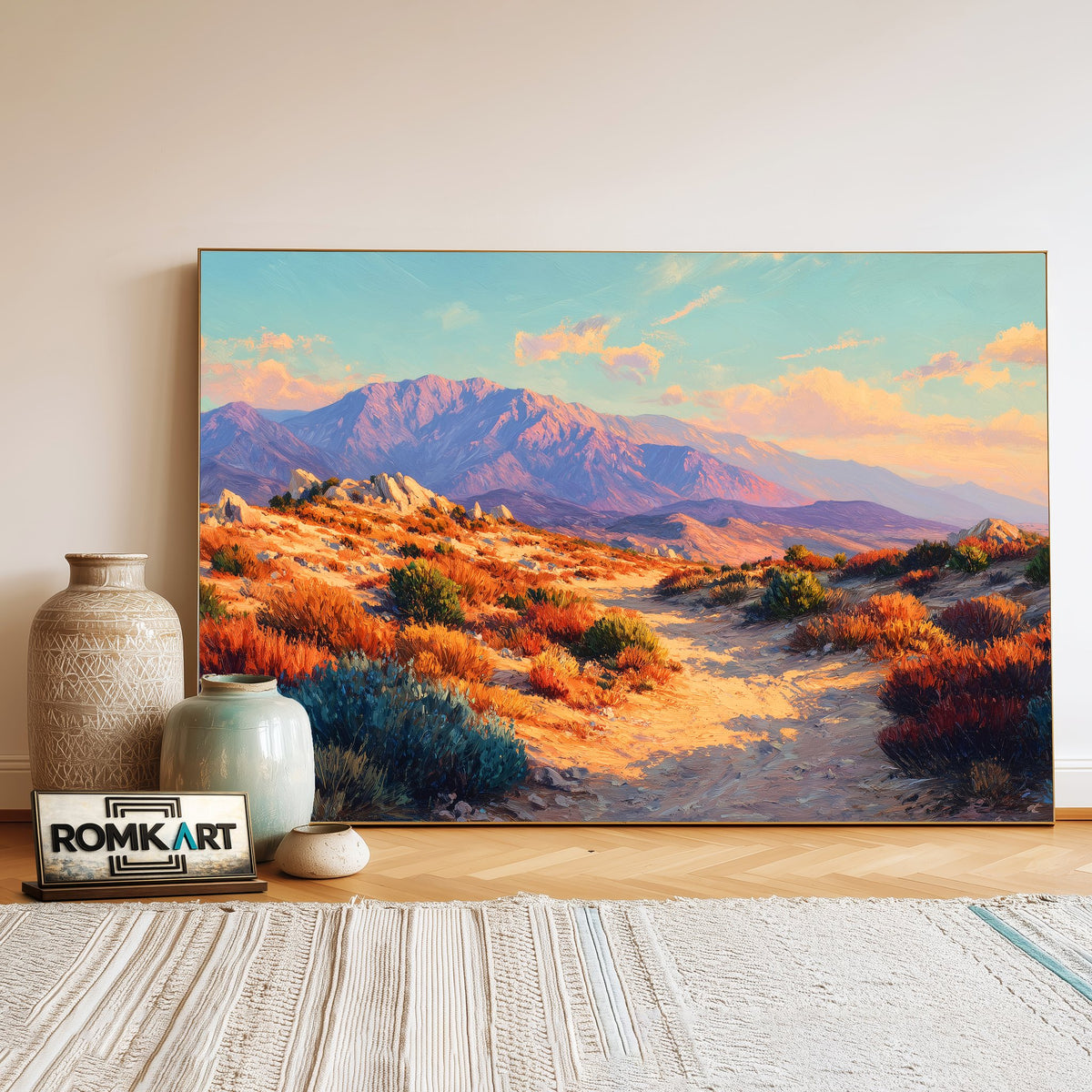 Southwestern Desert Landscape Oil Painting - image 3