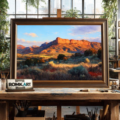 Southwestern Mesa Desert Landscape Oil Painting - image 2