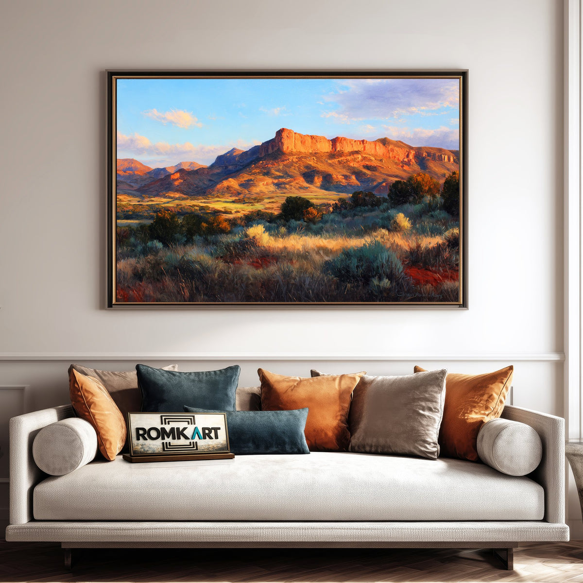 Southwestern Mesa Desert Landscape Oil Painting - image 4