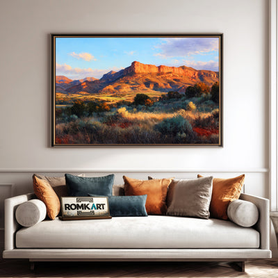 Southwestern Mesa Desert Landscape Oil Painting - image 4
