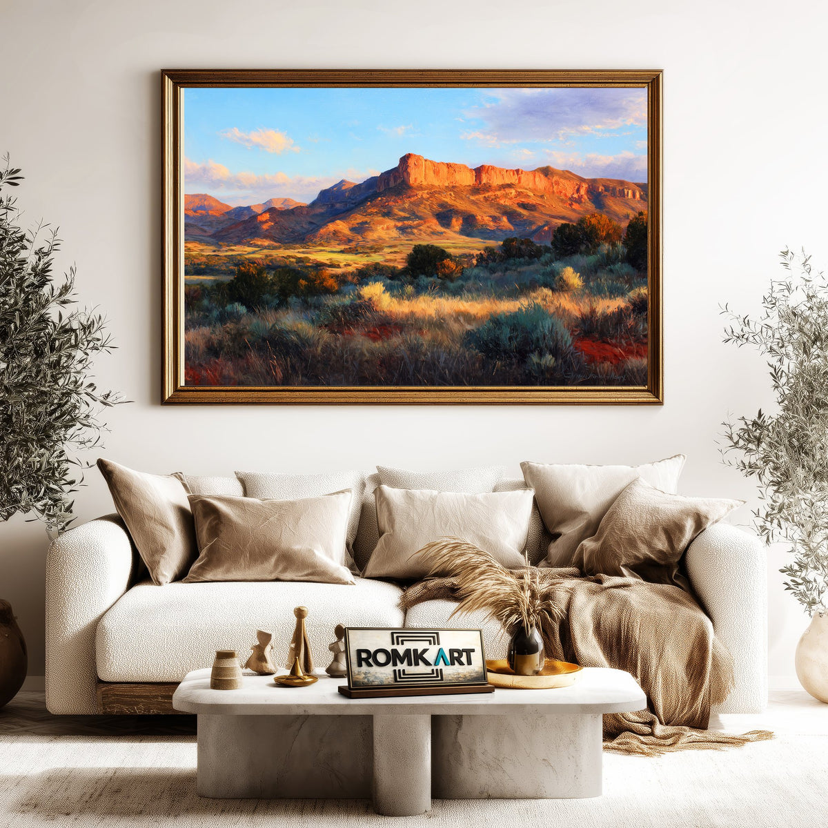Southwestern Mesa Desert Landscape Oil Painting - image 5