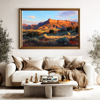Southwestern Mesa Desert Landscape Oil Painting - image 5