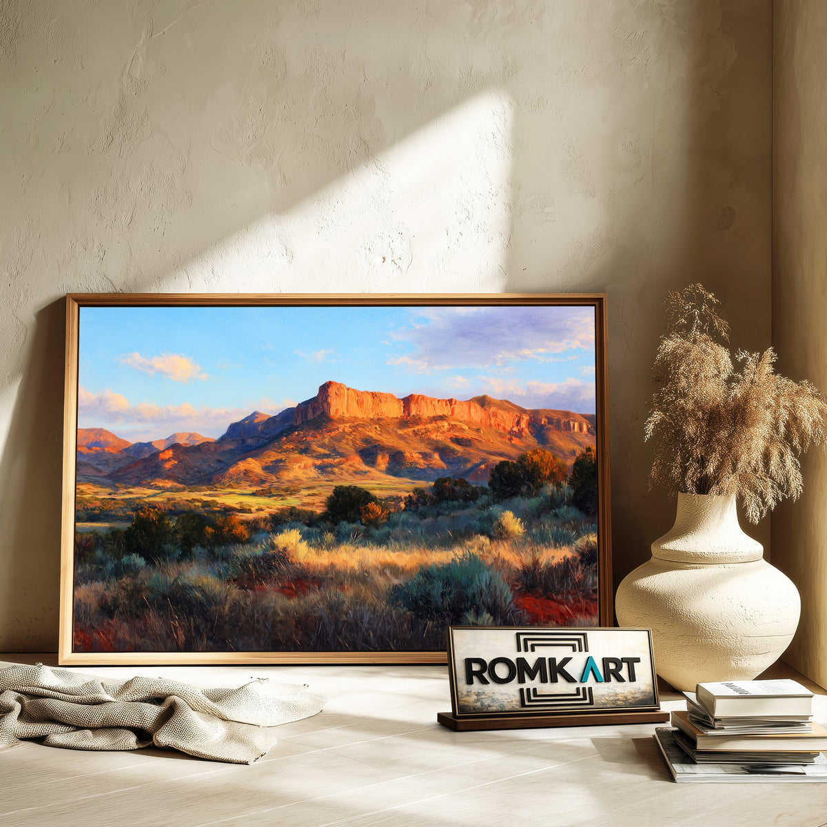 Southwestern Mesa Desert Landscape Oil Painting - image 6