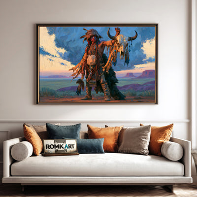 Southwestern Native American Oil Painting - image 4