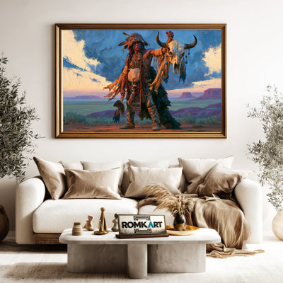 Southwestern Native American Oil Painting - image 5