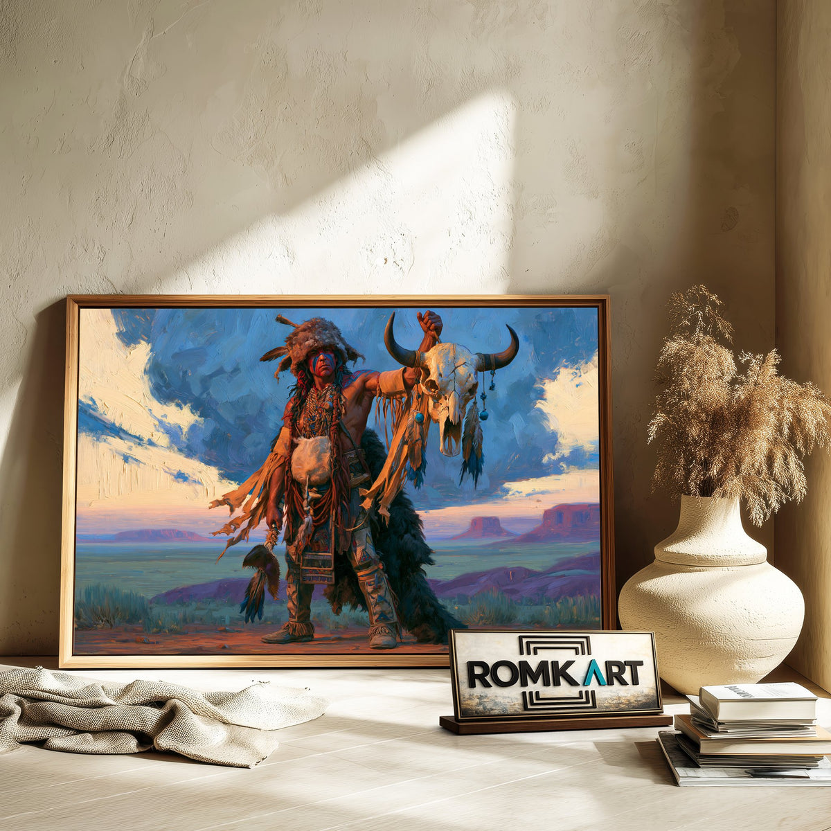 Southwestern Native American Oil Painting - image 6