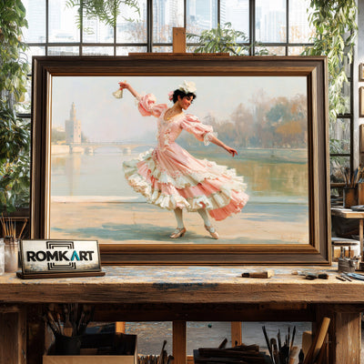 Spanish Bolero Dancer Oil Painting - image 2