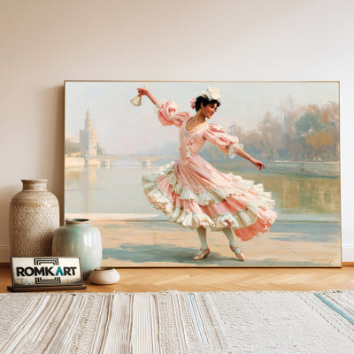Spanish Bolero Dancer Oil Painting - image 3