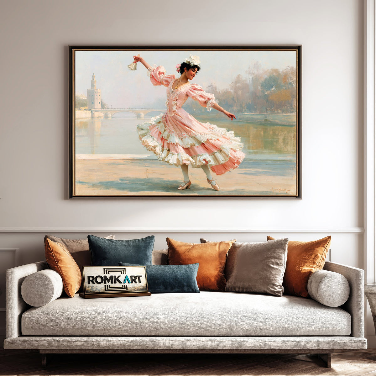 Spanish Bolero Dancer Oil Painting - image 4