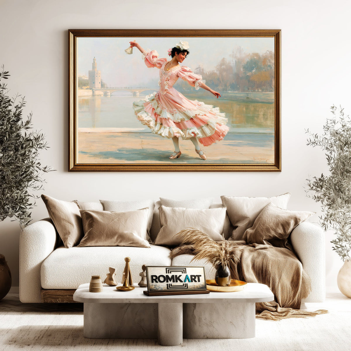 Spanish Bolero Dancer Oil Painting - image 5