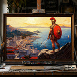 Spartan Warrior and His Empire hand-painted oil painting on canvas