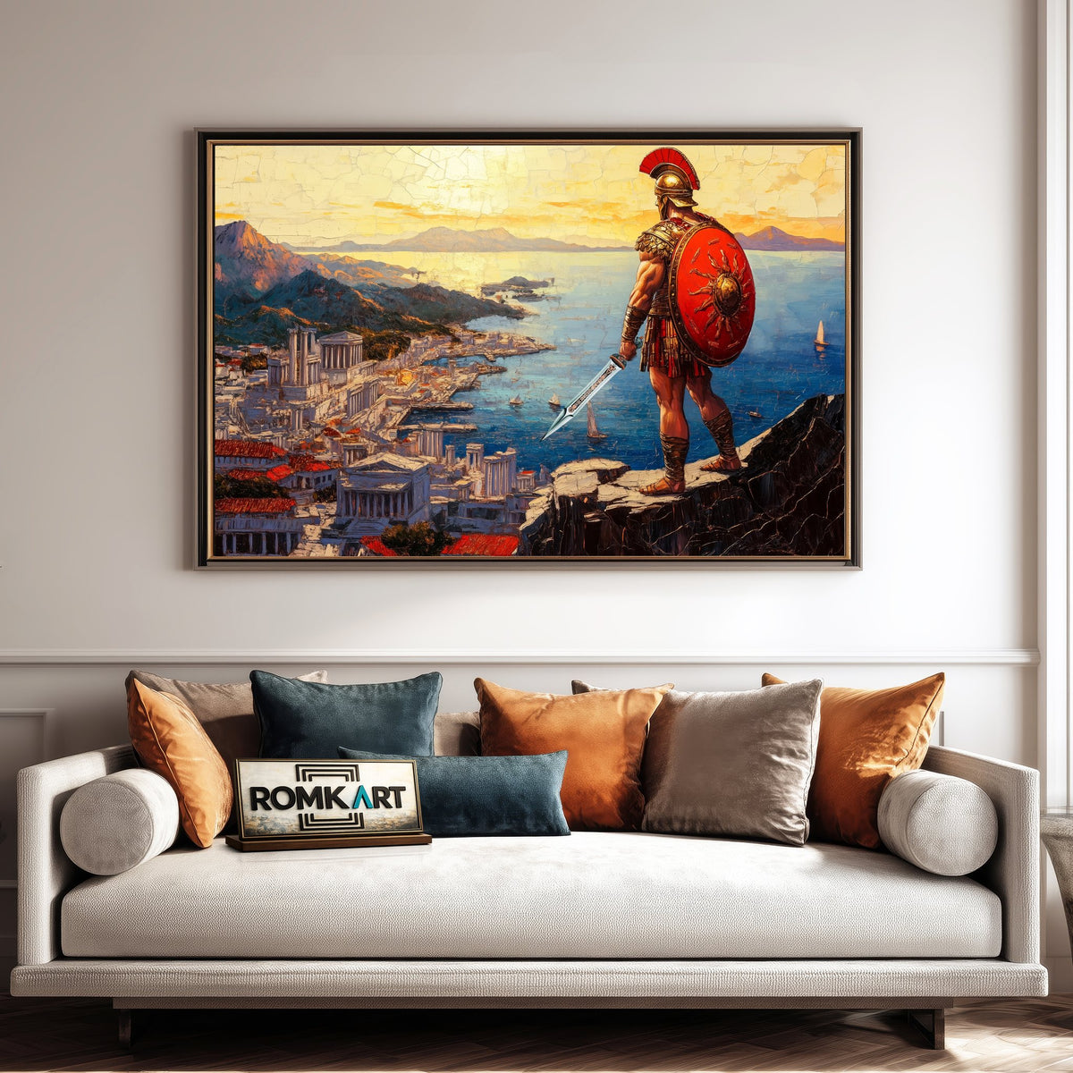 Spartan Warrior and His Empire Historical Oil Painting - image 4