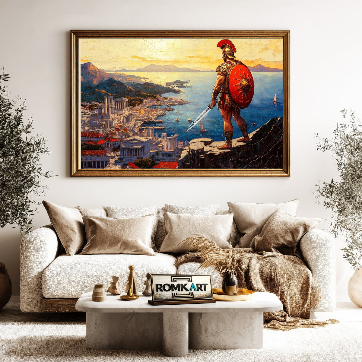 Spartan Warrior and His Empire Historical Oil Painting - image 5