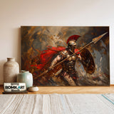 Spartan Warrior Historical Oil Painting - image 3