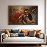 Spartan Warrior Historical Oil Painting - image 4