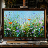 Spring Wildflower hand-painted oil painting on canvas