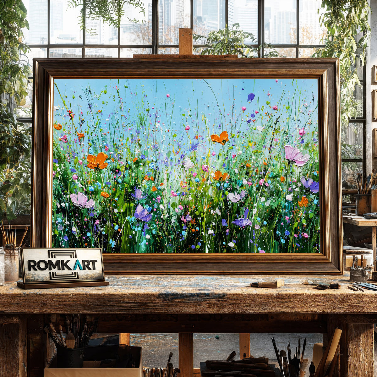 Spring Wildflower Floral Oil Painting - image 2