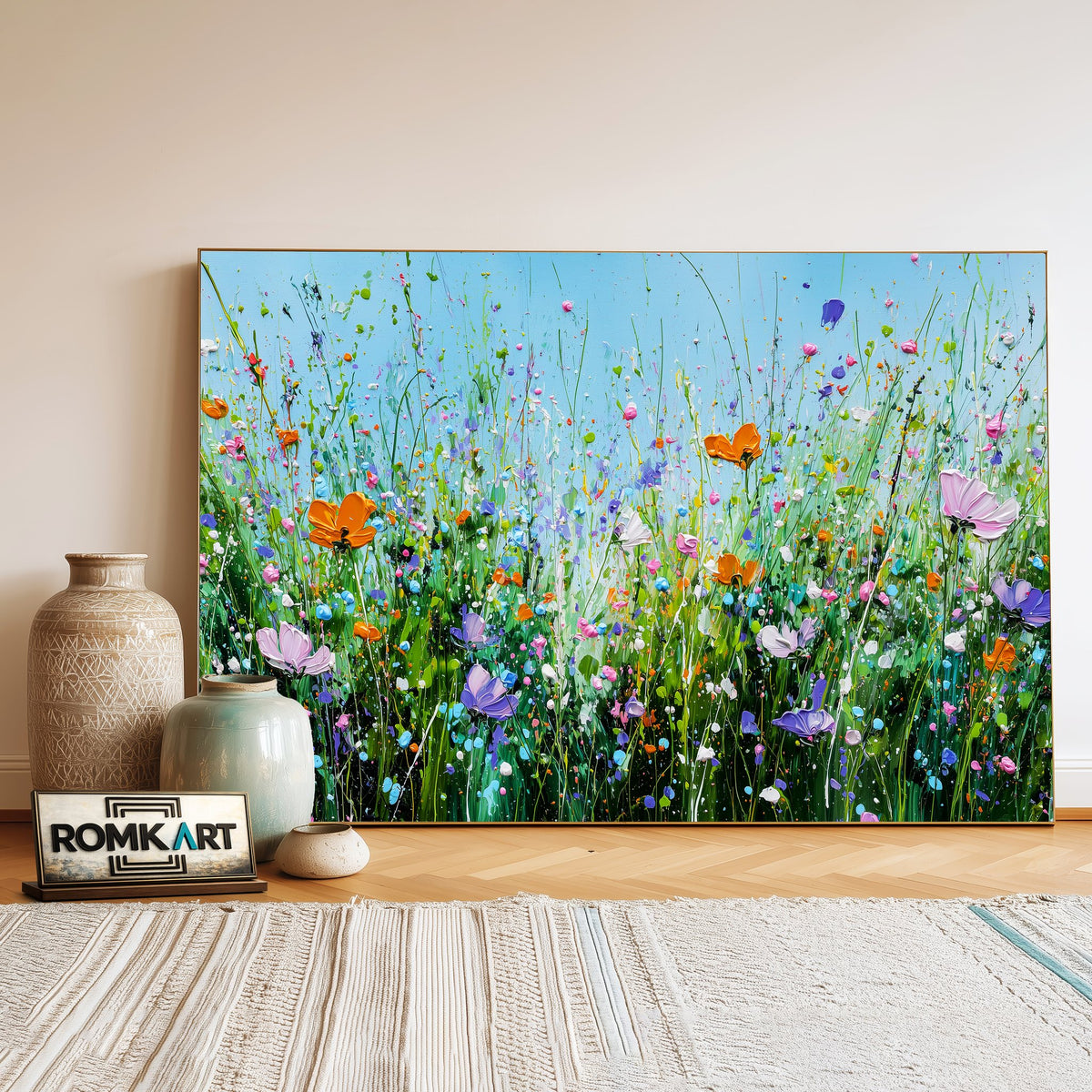 Spring Wildflower Floral Oil Painting - image 3