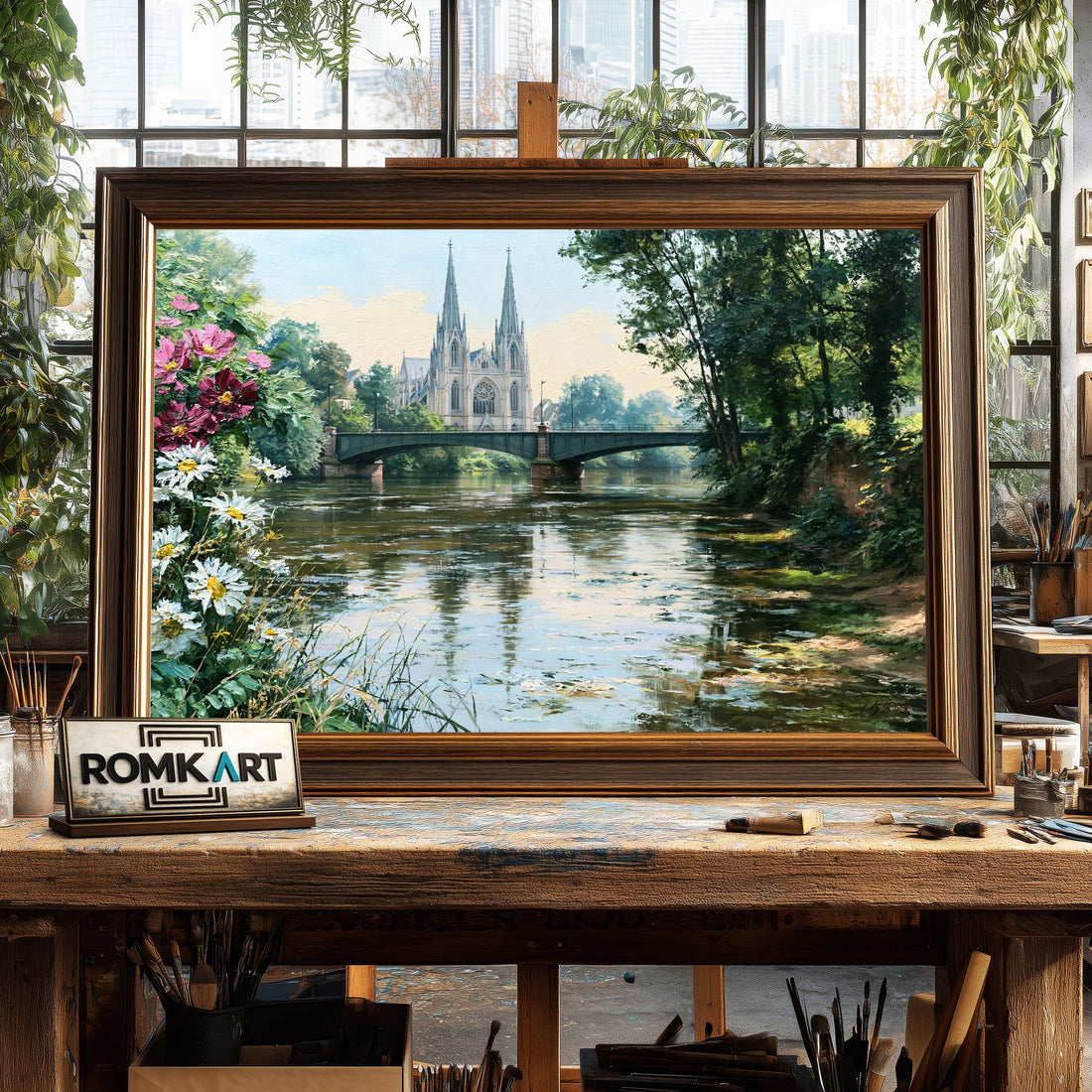 St. Paul's Church, Strasbourg hand-painted oil painting on canvas