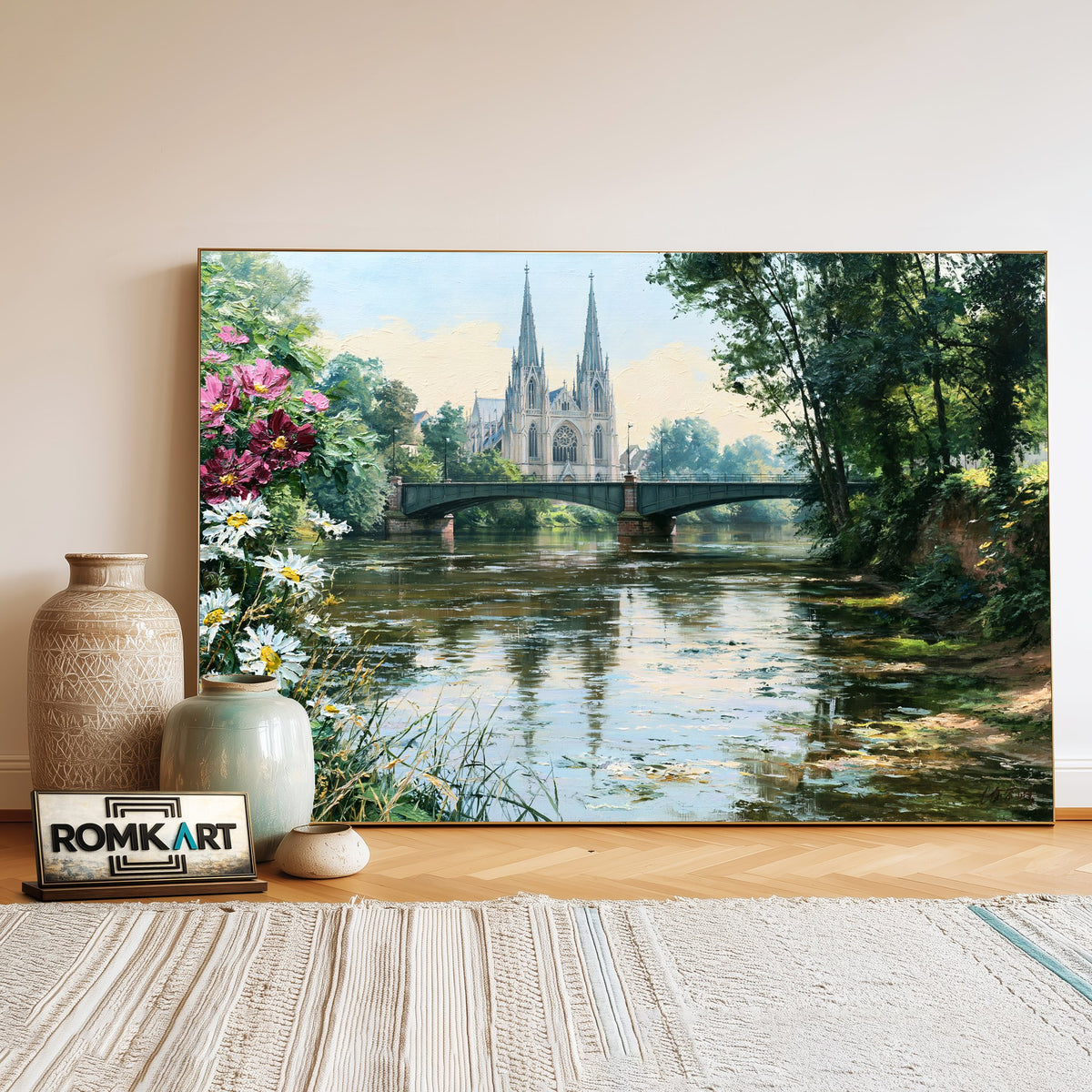 St. Paul's Church, Strasbourg Architectural Oil Painting - image 3