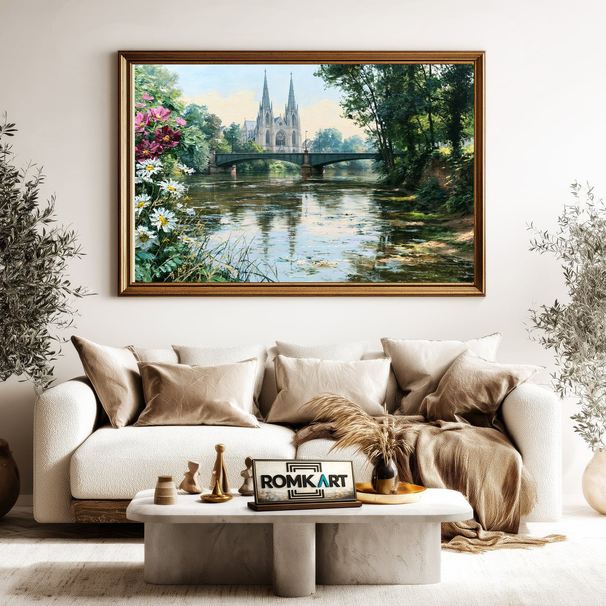 St. Paul's Church, Strasbourg Architectural Oil Painting - image 5