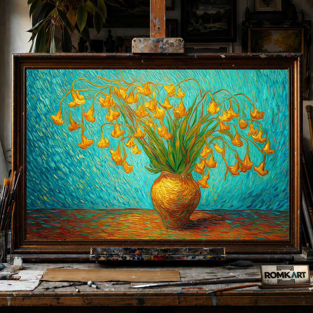 Still Life Flower - Hand-Painted Oil Painting - View 1
