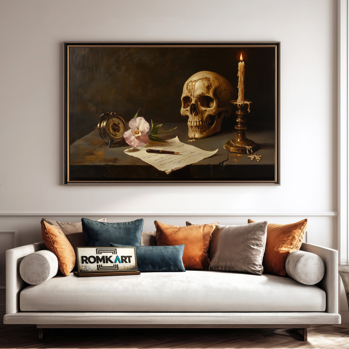 Still Life Skull Oil Painting - image 4