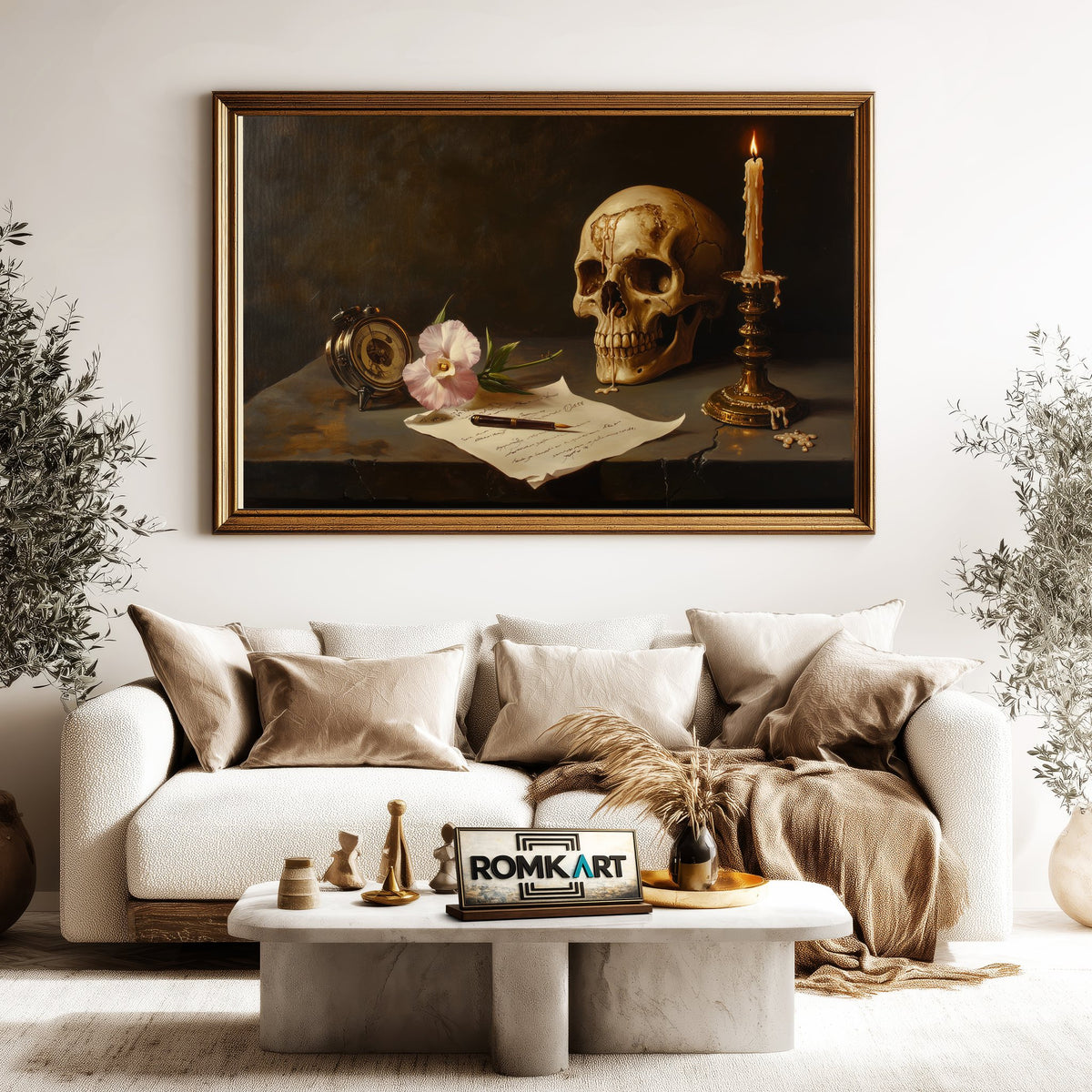 Still Life Skull Oil Painting - image 5