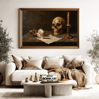 Still Life Skull Oil Painting - image 5