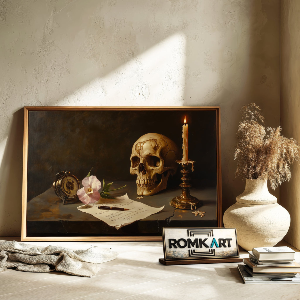 Still Life Skull Oil Painting - image 6