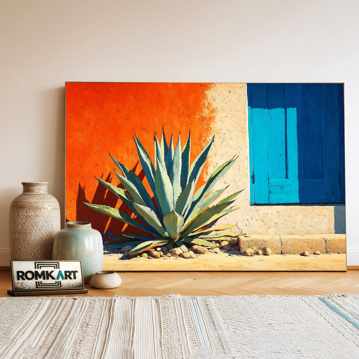 Striking Agave Americana Oil Painting - image 3